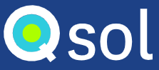 Qsolロゴ（青）